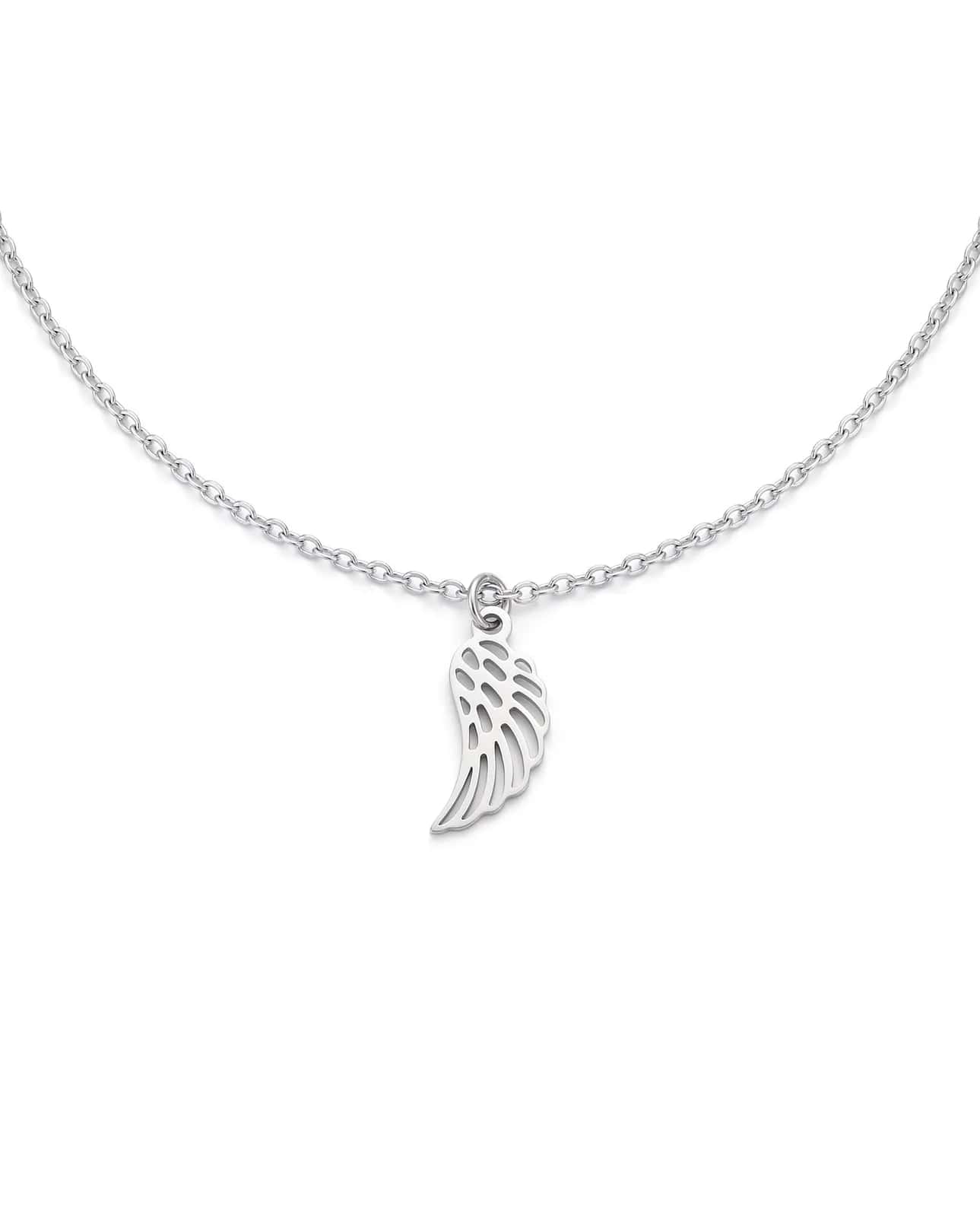 Tobillera de plata con alas de ángel