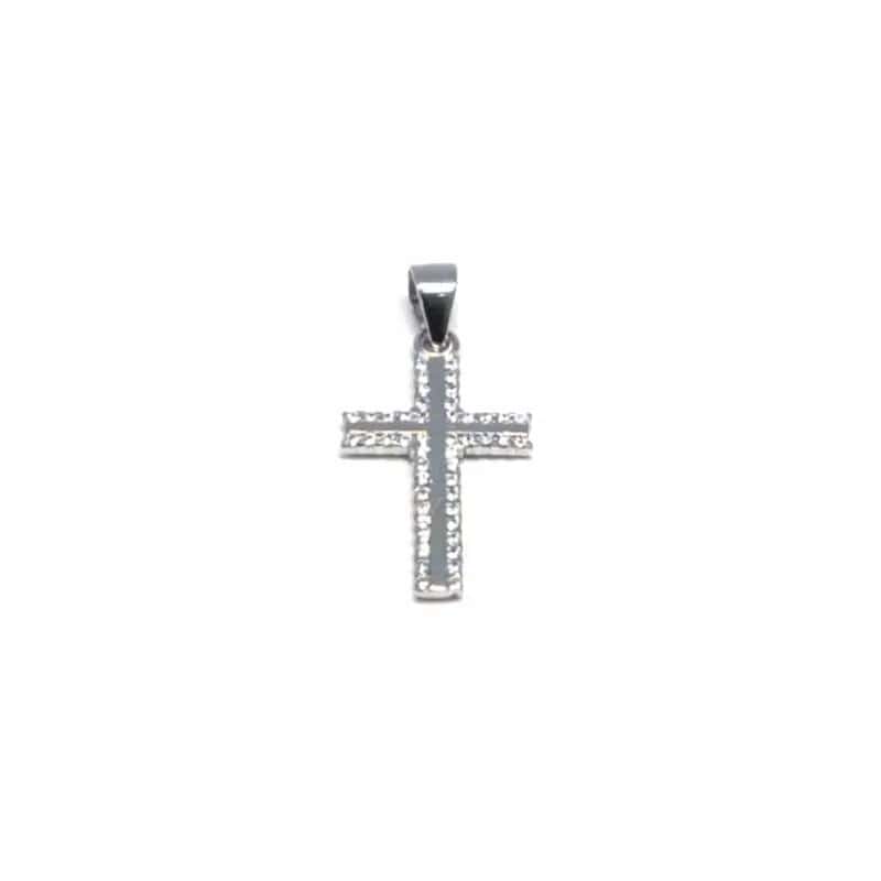 Colgante de cruz con piedras
